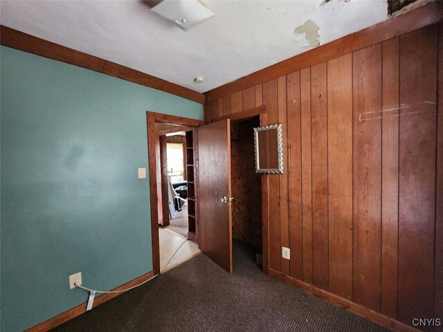312 Richmond Ave Unit 314, Syracuse, NY 13204 - unfurnished bedroom with wooden walls and carpet flooring