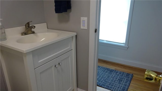 164 S Fitzhugh St, Rochester, NY 14608 - bathroom featuring wood finished floors and vanity