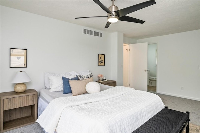 45 Hazel Bark, Gates, NY 14606 - carpeted bedroom featuring a ceiling fan and connected bathroom