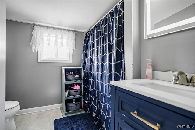 4034 Burke Pkwy, Hamburg, NY 14219 - bathroom with vanity, a shower with shower curtain, and tile patterned floors