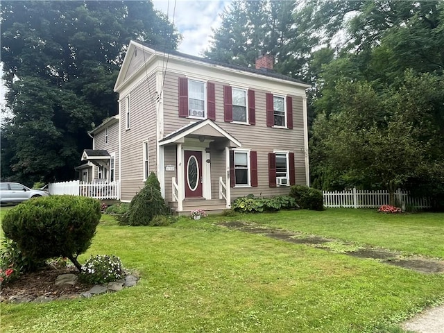 132 Main St, Unadilla, NY 13849 - view of front of house featuring a chimney