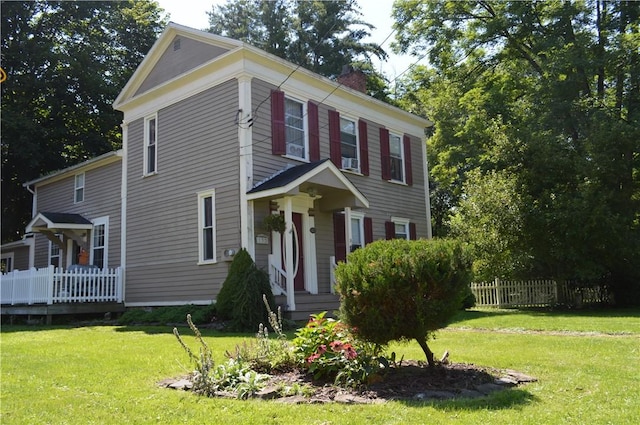 132 Main St, Unadilla, NY 13849 - view of front of home featuring a chimney