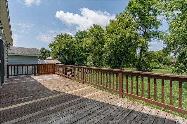 15243 Factory St, Clayton, NY 13632 - wooden deck with a lawn
