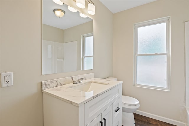 1728 Dalton Rd, Lima, NY 14485 - full bathroom featuring vanity, wood finished floors, and a shower