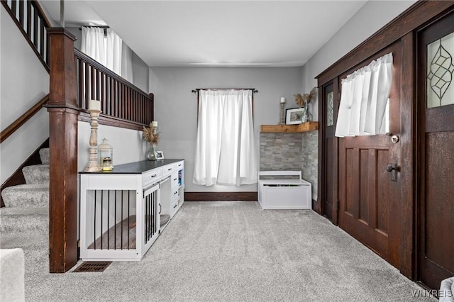 144 Whitfield Ave, Buffalo, NY 14220 - carpeted foyer featuring plenty of natural light and stairs