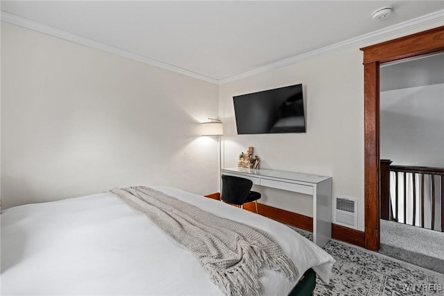 144 Whitfield Ave, Buffalo, NY 14220 - carpeted bedroom featuring crown molding