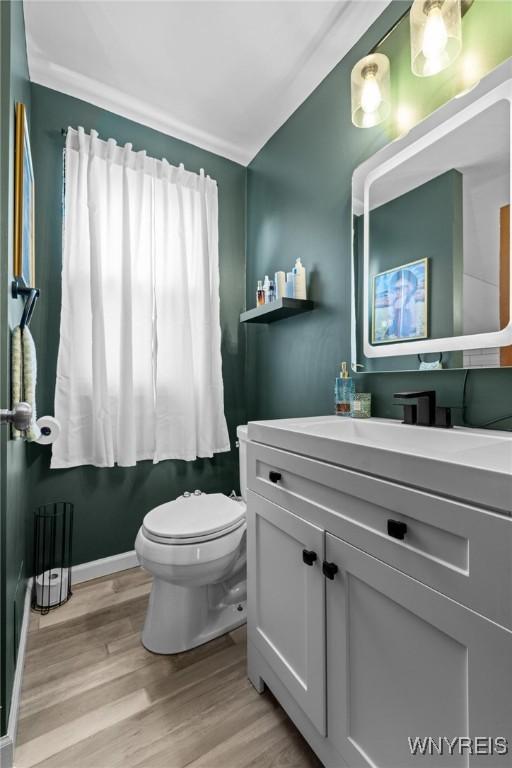 144 Whitfield Ave, Buffalo, NY 14220 - bathroom with vanity and wood finished floors
