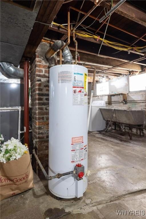 144 Whitfield Ave, Buffalo, NY 14220 - utilities featuring gas water heater and washer / dryer