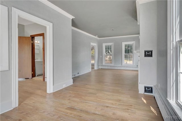 10470 Main St, North Collins, NY 14111 - unfurnished room with crown molding and light wood finished floors