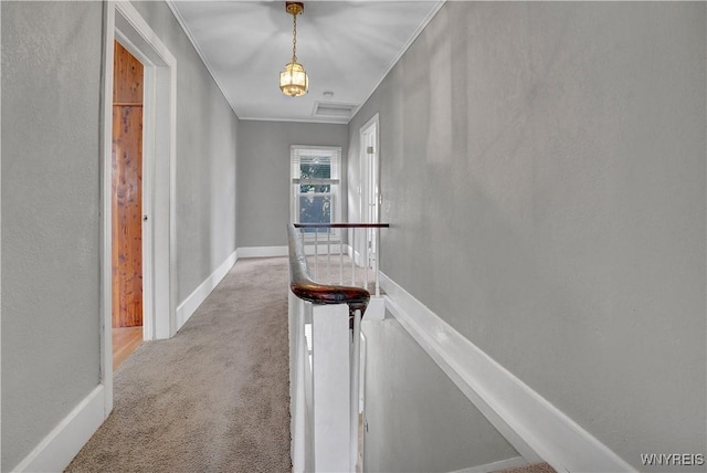 10470 Main St, North Collins, NY 14111 - hall featuring carpet flooring and an upstairs landing