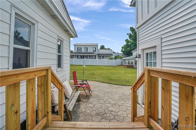 10470 Main St, North Collins, NY 14111 - wooden deck featuring a patio area