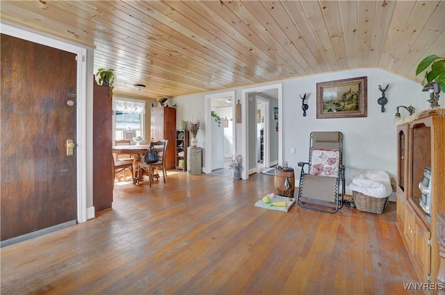10470 Main St, North Collins, NY 14111 - living area with wooden ceiling and wood finished floors