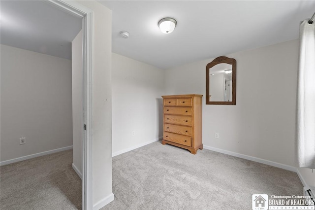 2777 S Roberts Rd, Sheridan, NY 14063 - bedroom featuring light carpet and baseboard heating