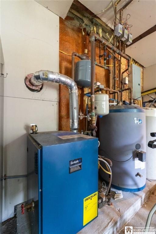 2777 S Roberts Rd, Sheridan, NY 14063 - utility room with a heating unit and water heater