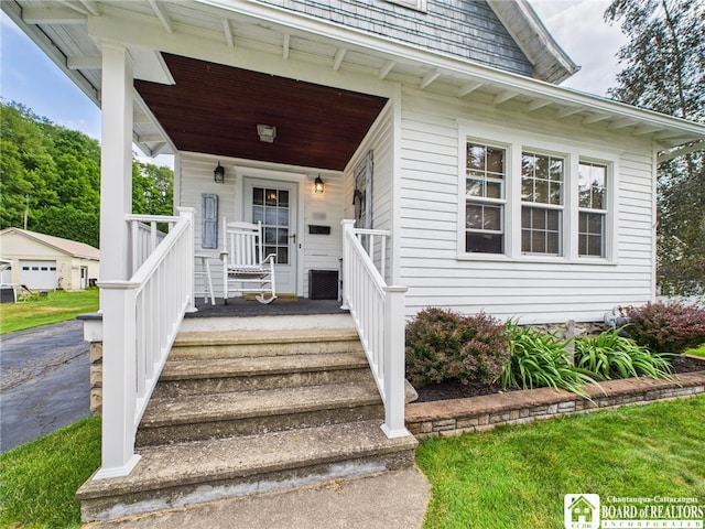 118 N 3rd St, Allegany, NY 14706 - property entrance featuring covered porch