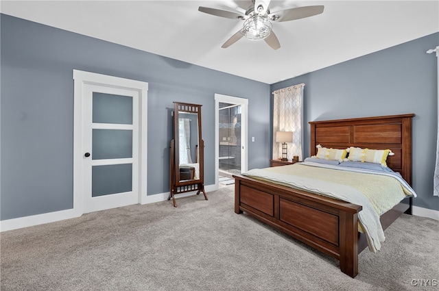 8873 Salvatore Ave, Lysander, NY 13027 - bedroom featuring light carpet, ceiling fan, and ensuite bath