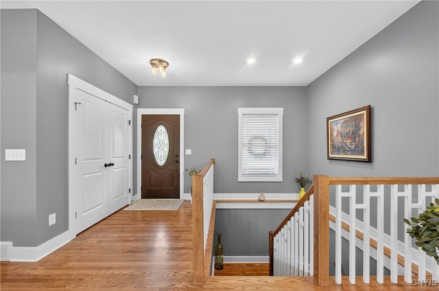8873 Salvatore Ave, Lysander, NY 13027 - foyer featuring wood finished floors and recessed lighting