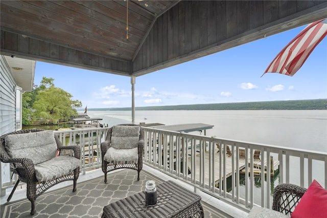 5041 Mapes Mathews Rd, Hector, NY 14818 - balcony with a water view
