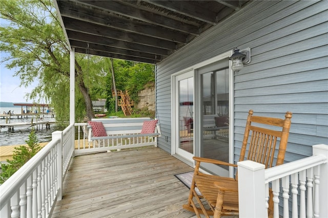 5041 Mapes Mathews Rd, Hector, NY 14818 - deck with a water view