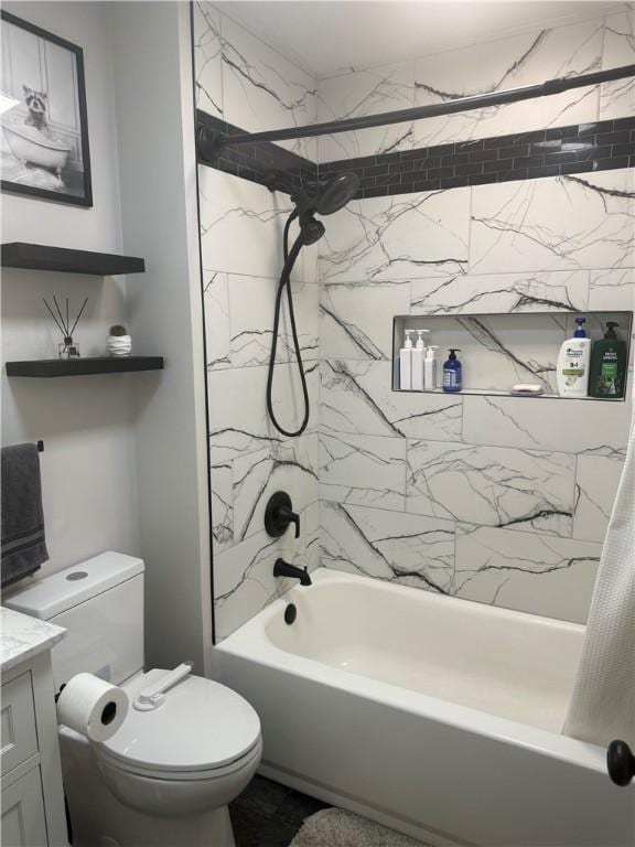 82 Winsor Cir, Elmira, NY 14905 - bathroom featuring shower / bath combination with curtain and vanity
