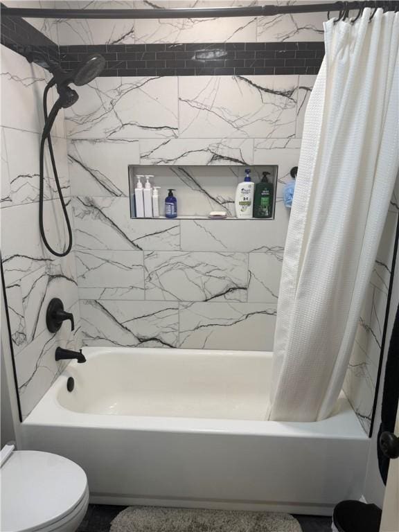 82 Winsor Cir, Elmira, NY 14905 - bathroom featuring shower / bath combo with shower curtain