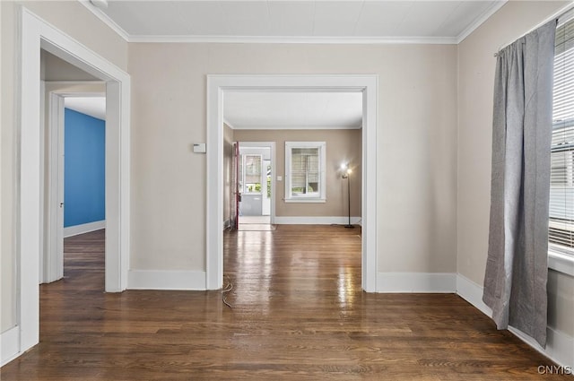 345 Wayland Rd, Salina, NY 13208 - corridor with crown molding and wood finished floors