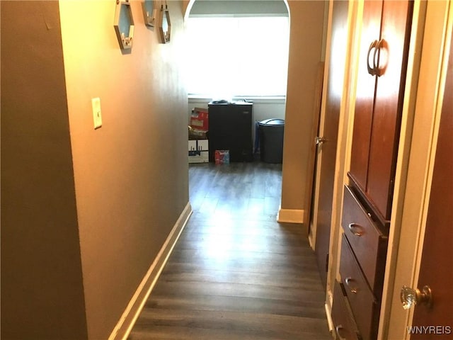 25 Fernwood Ave, West Seneca, NY 14206 - corridor with dark wood-style flooring and baseboards