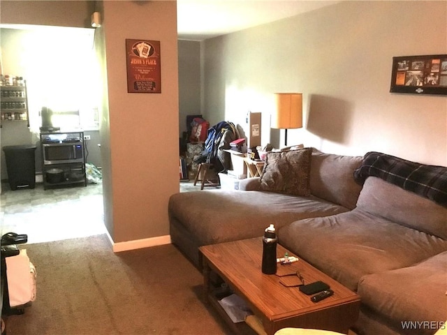 25 Fernwood Ave, West Seneca, NY 14206 - living area with carpet floors and baseboards