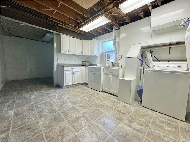 12017 Birch Dr, Corning, NY 14830 - washroom with washer and dryer and cabinet space