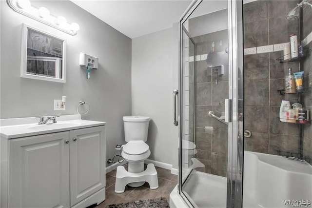 40 Remington Pl, Buffalo, NY 14210 - full bathroom with tile patterned floors, vanity, and a shower stall