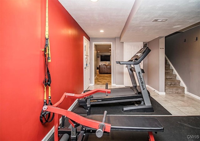 7991 Austrian Pine Cir, Pompey, NY 13104 - exercise room featuring baseboards and recessed lighting