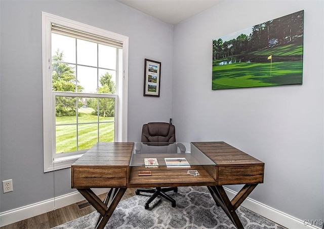 7991 Austrian Pine Cir, Pompey, NY 13104 - office featuring healthy amount of natural light and wood finished floors
