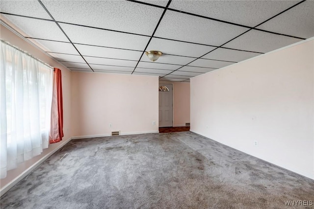 5910 Edgewood Dr, Niagara, NY 14304 - carpeted spare room featuring a drop ceiling and baseboards