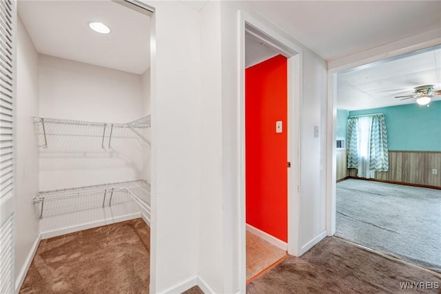 5910 Edgewood Dr, Niagara, NY 14304 - spacious closet with carpet flooring and a ceiling fan