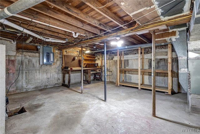 5910 Edgewood Dr, Niagara, NY 14304 - unfinished basement with electric panel