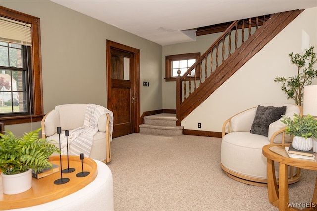 2912 Eggert Rd, Tonawanda, NY 14150 - entrance foyer with stairs and carpet