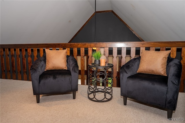 2912 Eggert Rd, Tonawanda, NY 14150 - sitting room with carpet and lofted ceiling