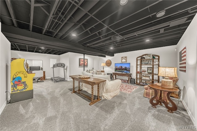 9443 Heritage Path Unit B, Clarence, NY 14032 - carpeted living room featuring baseboards