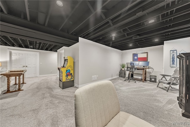 9443 Heritage Path Unit B, Clarence, NY 14032 - finished basement featuring carpet and a desk