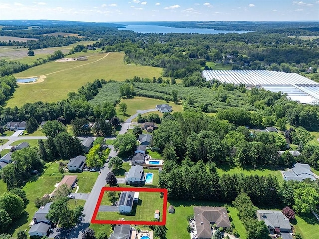 55 Wegman St, Sennett, NY 13021 - view of property location featuring property boundaries highlighted and a large body of water