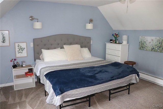 115 Meaney Cir, Scriba, NY 13126 - carpeted bedroom with lofted ceiling and baseboard heating