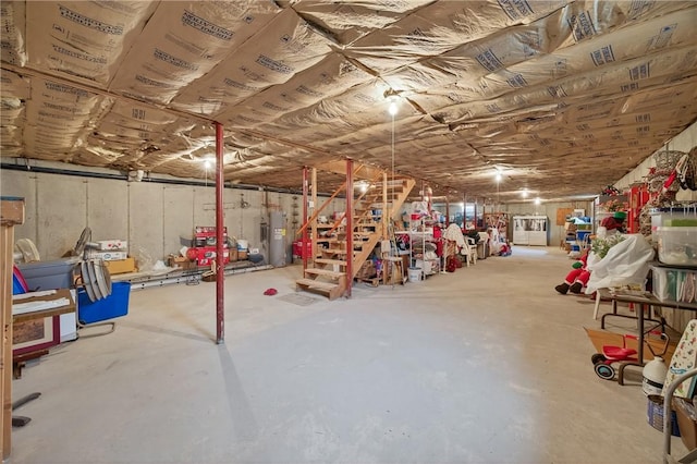 7219 Apple St, Bath, NY 14810 - unfinished below grade area featuring water heater
