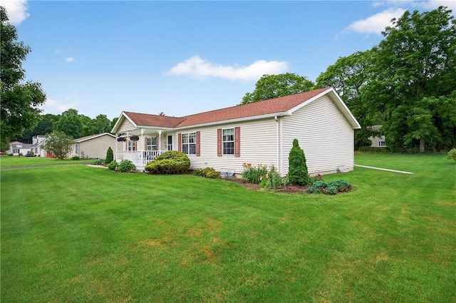 7219 Apple St, Bath, NY 14810 - view of front of home featuring a front yard and a porch