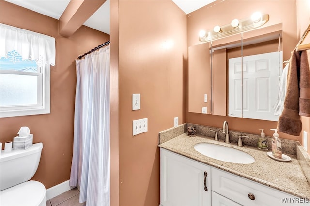 11 7th Ave, North Tonawanda, NY 14120 - bathroom featuring vanity, tile patterned floors, and a shower with shower curtain