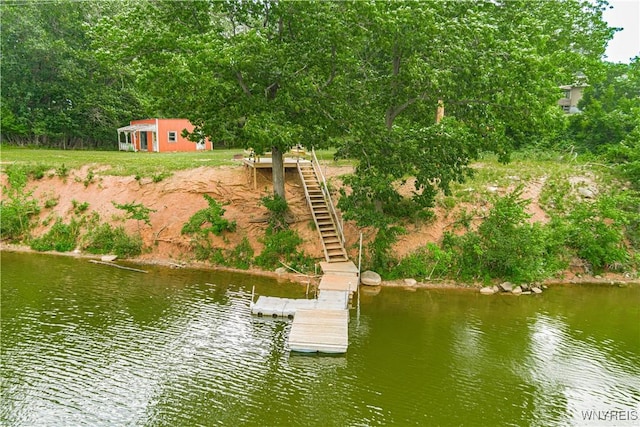 283 Erin Rd, Ridgeway, NY 14103 - dock area with a water view and stairway