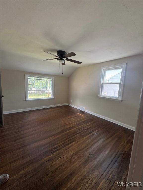 129 Brookside Dr, West Seneca, NY 14220 - spare room featuring dark wood-type flooring and ceiling fan