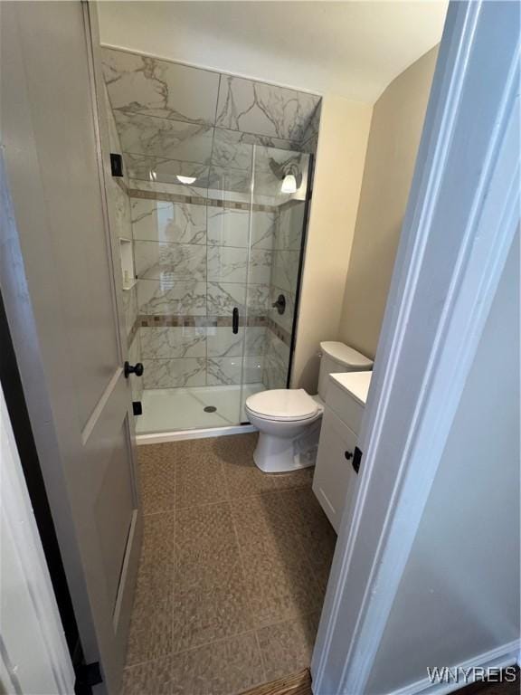 129 Brookside Dr, West Seneca, NY 14220 - full bath with vanity, a marble finish shower, and tile patterned floors