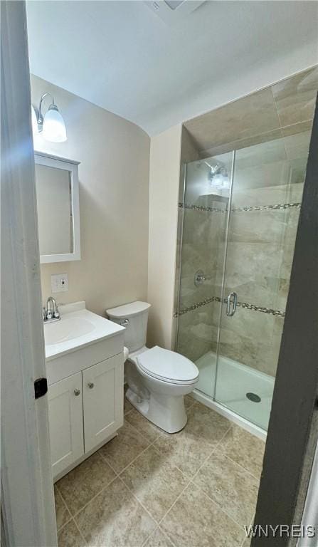 129 Brookside Dr, West Seneca, NY 14220 - bathroom with vanity, a shower stall, and tile patterned floors