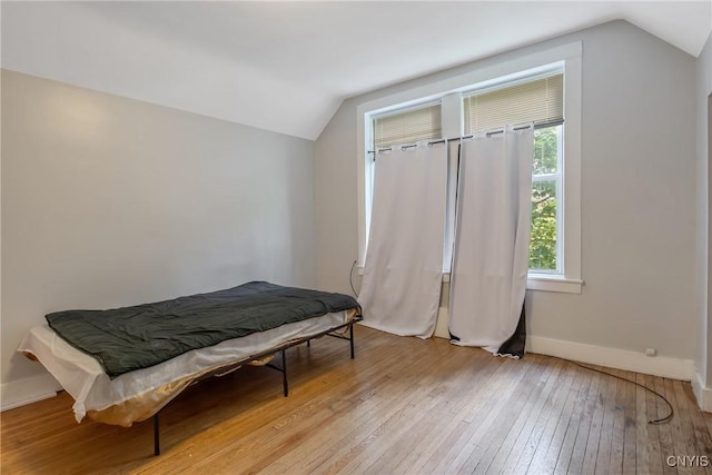 101 Comstock Ave, Syracuse, NY 13210 - bedroom with vaulted ceiling and light wood-style flooring