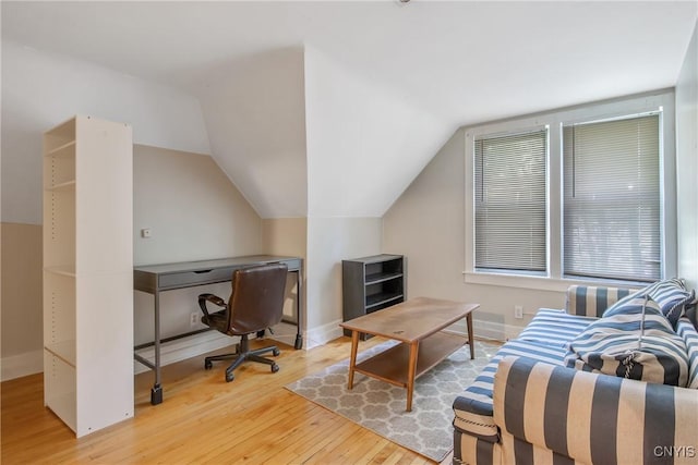 101 Comstock Ave, Syracuse, NY 13210 - home office featuring wood finished floors and lofted ceiling